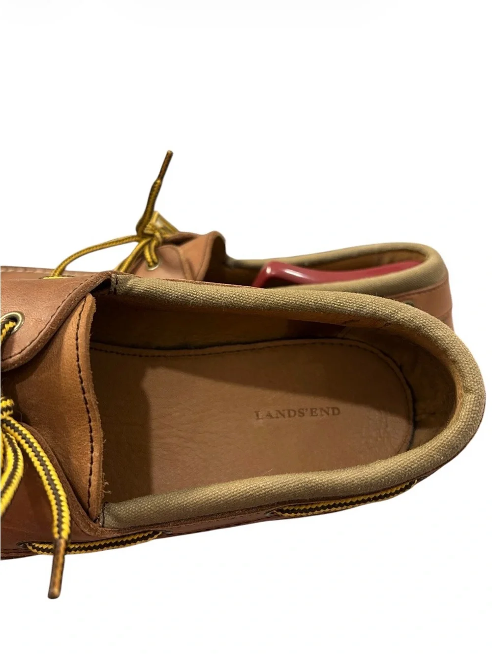 Men’s Lands’ End Leather Boat Shoes/Loafers – Size 10.5